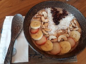 Banana Protein Bowl at Indigo - Hin Kong in Koh Phangan