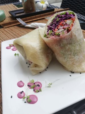 Veggie wrap at Haven Cafe in Koh Phangan