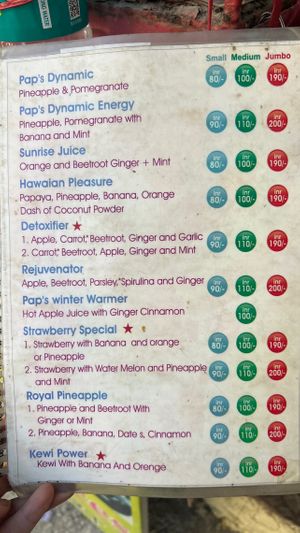   at Pap's Juices & Smoothies in Udaipur