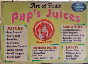 Since 1997 at Pap's Juices & Smoothies in Udaipur