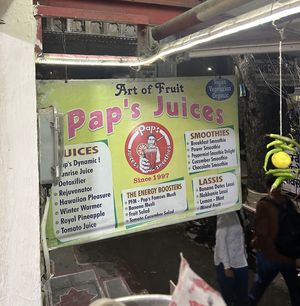 🍍 🍅 🍌 🥒 🍋   at Pap's Juices & Smoothies in Udaipur