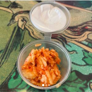 Nice kimchi  at Leon - Wimbledon in South West London