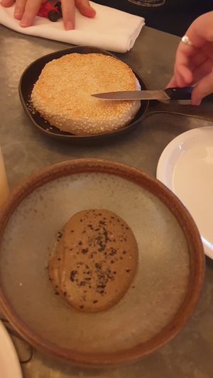 Flatbread & eggplant dip at Supernormal in Melbourne