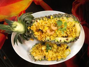 Pineapple fried rice at Thai Street in Ho Chi Minh City