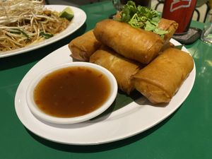 7 huge spring rolls in one serve!  at Thai Street in Ho Chi Minh City
