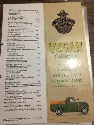 Vegan menu 2 at Cafe Delhi Heights in Mumbai