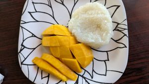 Yummy Sticky Rice with Mango at Smile of Siam Thai in Shorewood
