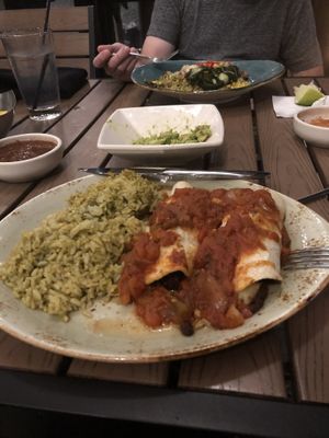 Enchiladas de Vegetales at Cantina Laredo in Virginia Beach