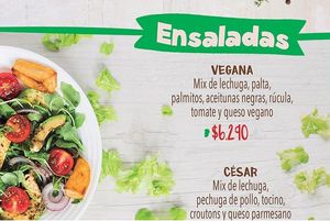 Salads at Muzak Pizzería Artesanal in Santiago