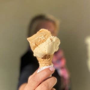 Peanut butter and hazelnut   at Gelateria Fuori dal Comune in Chiasso