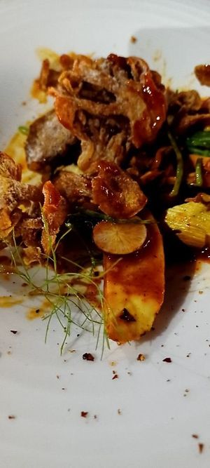 Shrooms and Heart of palms aguachile at The Plot in Oceanside