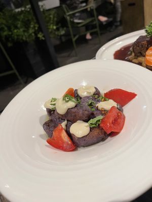 I thought I didn’t like gnocchi until I tasted this sweet potato gnocchi. Slightly crispy on the outside and got a chewy on the inside—🤌! at The Plot in Oceanside