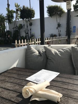 Cute outdoor area at The Plot in Oceanside