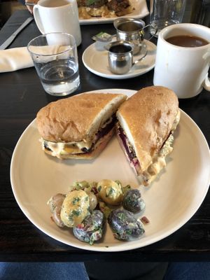Beet Ruben sandwich  that was great at The Plot in Oceanside
