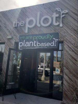 Entry off Coast Highway at The Plot in Oceanside