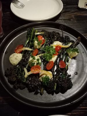 Charred broccolini was definitely worth the price of admission. at The Plot in Oceanside