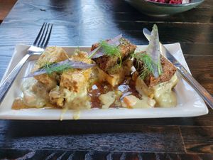 One sausage and biscuit/ One chicken biscuit. #Veganuary at The Plot in Oceanside