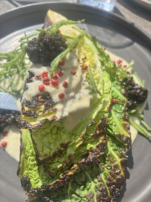 Local grown cabbage & seaweed shareable.  at The Plot in Oceanside