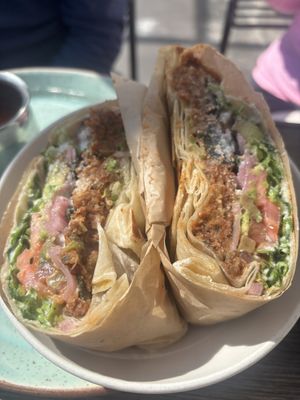 Crispy wrap  at The Plot in Oceanside