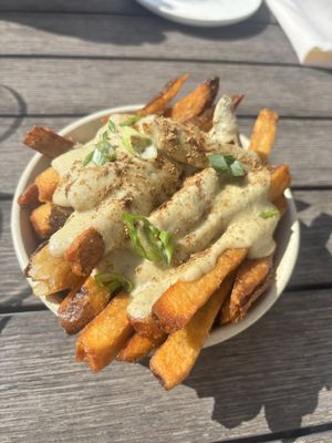 Truffle sweet potato fries.  at The Plot in Oceanside