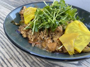 THE STIR FRY PRESENTATION DOES NOT DO IT JUSTICE... THIS IS A MUST TRY!!! at The Plot in Oceanside