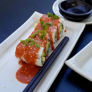 The Luke Sushi Roll at The Plot in Oceanside