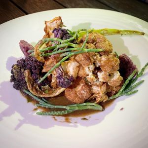 Roasted cauliflower  at The Plot in Oceanside