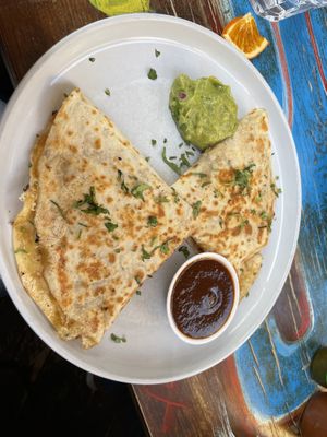 Cauliflower quesadillas with vegan cheese   at Taco Loco in Auckland