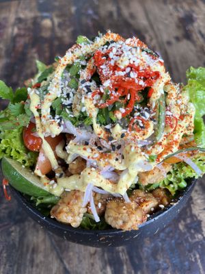Tempeh bowl  at Poke Poke in Canggu