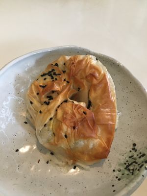 Phyllo Börek Feta  at FACTORY GIRL Restaurant. in Amsterdam