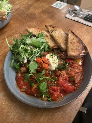 Vegan Shakshuka  at FACTORY GIRL Restaurant. in Amsterdam