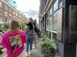 Line Up at FACTORY GIRL Restaurant. in Amsterdam