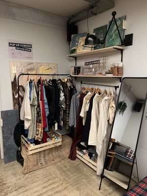 Cute vintage corner  at FACTORY GIRL Restaurant. in Amsterdam