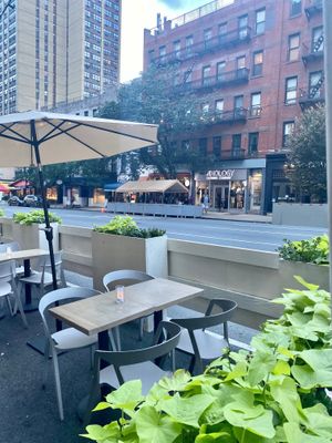 Patio dining  at Beyond Sushi - Upper East Side in New York City