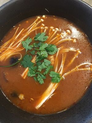 Chili Mushroom Soup at Beyond Sushi - Upper East Side in New York City