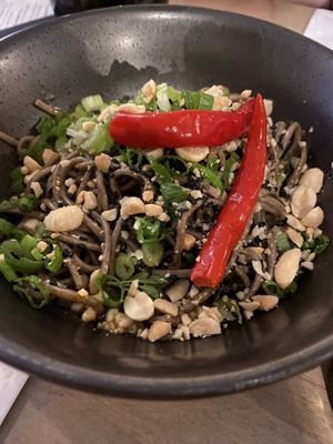 Peanut noodles  at Beyond Sushi - Upper East Side in New York City