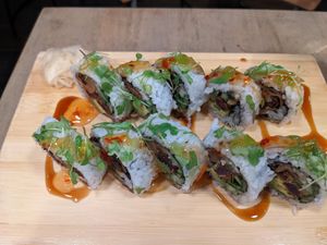 Mushroom sushi roll at Beyond Sushi - Upper East Side in New York City