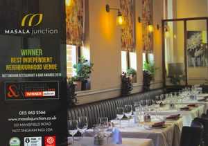 Comfort combined with elegance  at Masala Junction in Nottingham