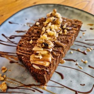 vegan banana bread at BioWelten BistroCafé & Organic Supermarket in Immenstadt