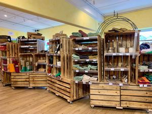 1st floor - fairtrade products & more  at BioWelten BistroCafé & Organic Supermarket in Immenstadt