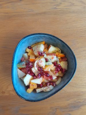 Fruit salad at BioWelten BistroCafé & Organic Supermarket in Immenstadt