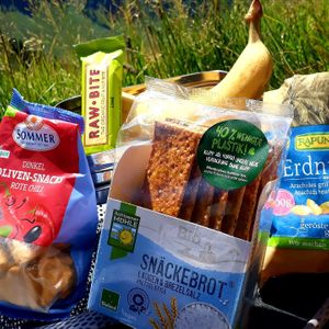 Huge variety of snacks to go at BioWelten BistroCafé & Organic Supermarket in Immenstadt