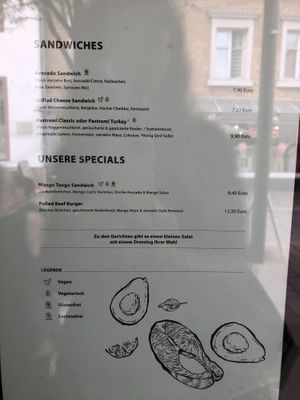 Chicken and cheese as vegan options but hummus vegetarian?  at Vierzehn in Loerrach