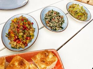 Baba Ganoush, Tabouleh, Guacamole at Vierzehn in Loerrach