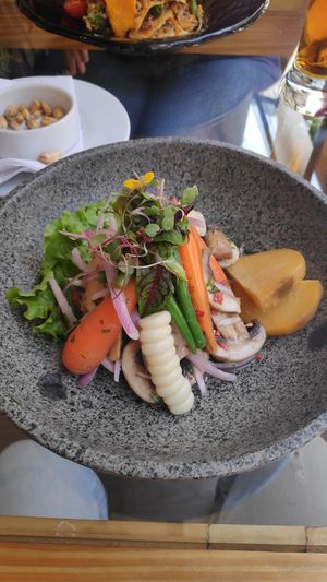 Ceviche de champiñones at Green House in Aguas Calientes