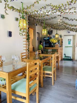 Inside the restaurant   at Green House in Aguas Calientes