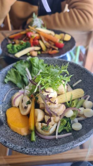 Ceviche (do not recommend as just a few mushrooms for 38 pesos) at Green House in Aguas Calientes