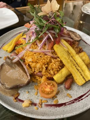 Tacu tacuos  at Green House in Aguas Calientes