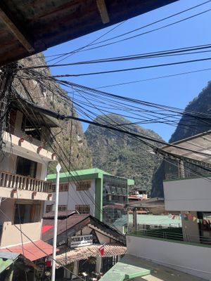 View from restaurantt  at Green House in Aguas Calientes