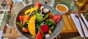 Big salad at Green House in Aguas Calientes